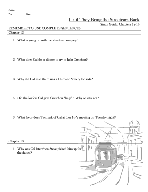 Until They Bring the Streetcars Back Study Guide