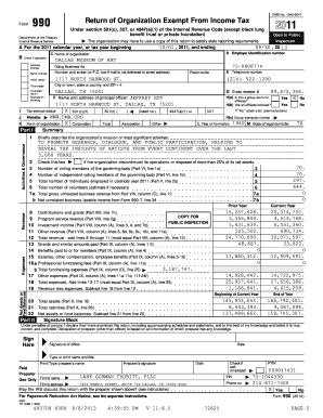 Form 990 Return of Organization Exempt From Income Tax
