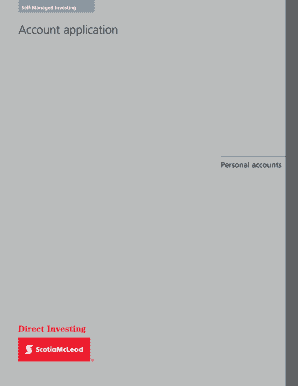 ScotiaMcLeod Direct Investing Personal Account Application