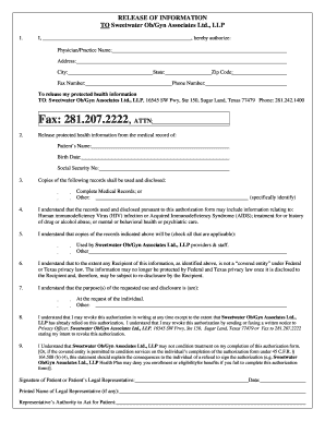 Health Information Release Form