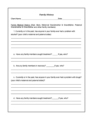 Family Medical History Form