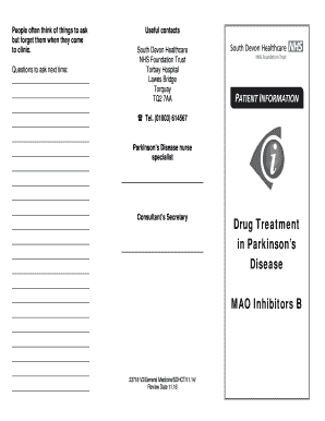 Parkinson's Disease Medication Information