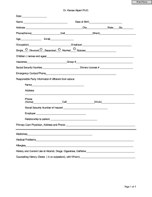 Psychotherapy Services Agreement and Notice of Privacy Practices