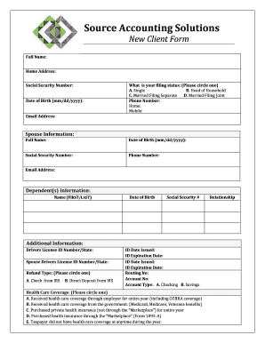 New Client Form