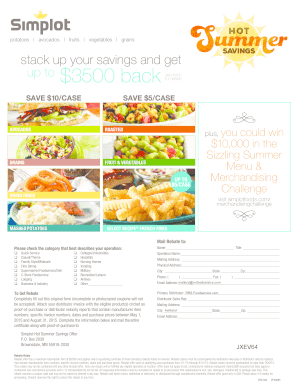 Simplot Foodservice Rebate Form