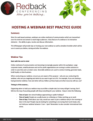 Webinar Best Practice Guide