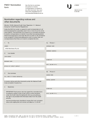 UBank Nomination Form