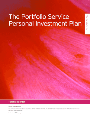 Personal Investment Plan Application Form