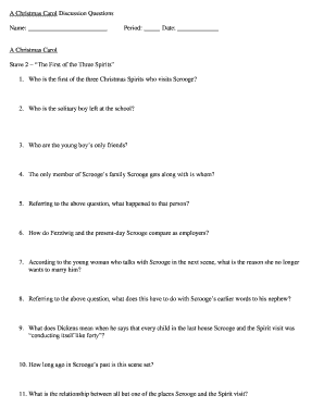 A Christmas Carol Discussion Questions