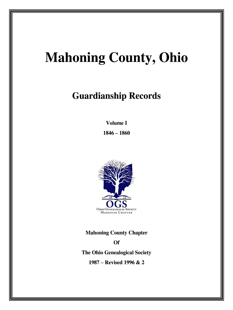 Fillable Online mahoningcountychapterogs Mahoning County Ohio Fax Email