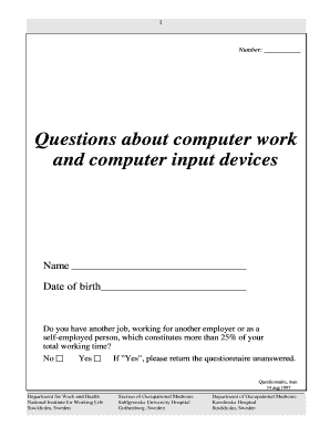 Swedish Work and Health Questionnaire