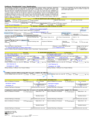 Uniform Residential Loan Application