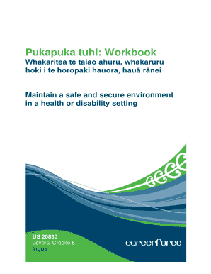 Workbook for Maintaining Safe Health Environments