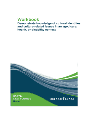 Workbook for Cultural Identities in Aged Care