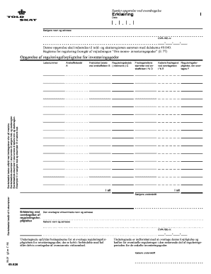 Danish VAT Investment Goods Adjustment Form