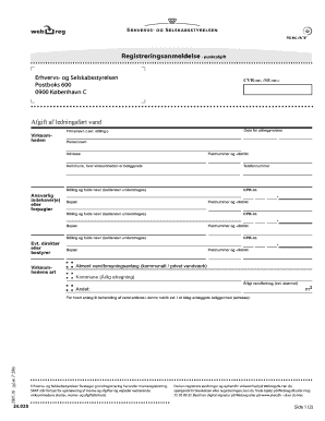 Denmark Water Conduit Fee Registration Form