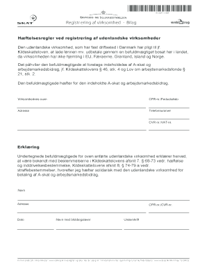 Danish Foreign Company Registration Tax Declaration