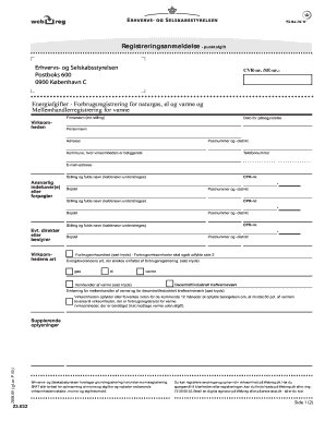Denmark Energy Tax Registration Form