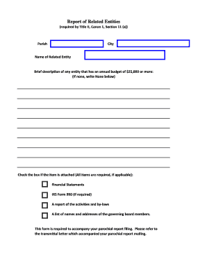 Report of Related Entities