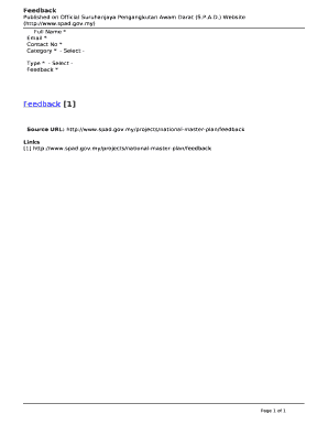 SPAD Feedback Form