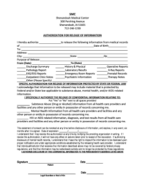 Authorization for Release of Medical Information