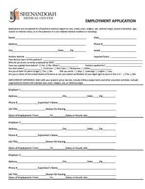 Employment Application Form