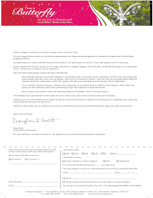 Hospice Niagara Donation Request
