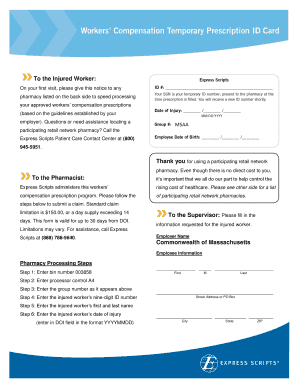 Workers' Compensation Prescription Form