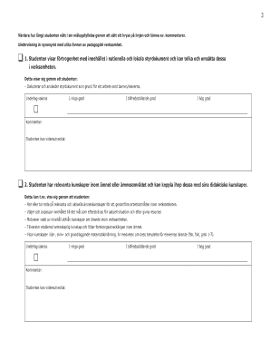 Teacher Education Assessment Form