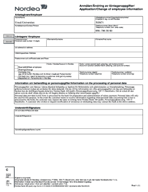 Employee Information Change Form