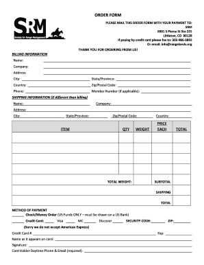 Order Form