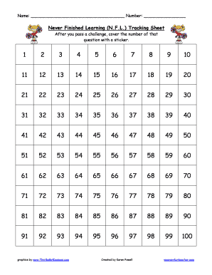 Never Finished Learning Tracking Sheet