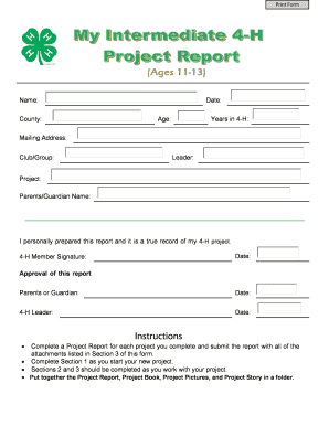 4-H Project Report