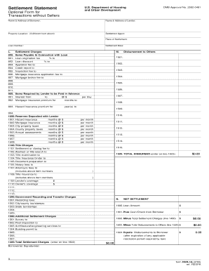 HUD-1A Settlement Statement