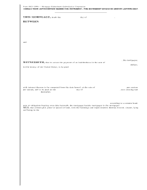 Mortgage Subordination Agreement