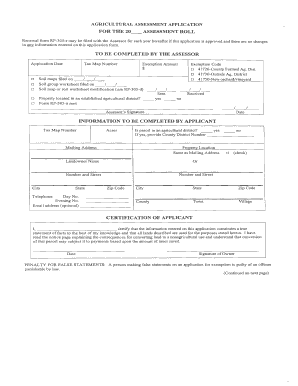 Agricultural Assessment Application