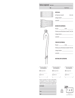 Medical Device Implantation Form