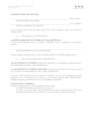 New York Statutory Short Form Power of Attorney