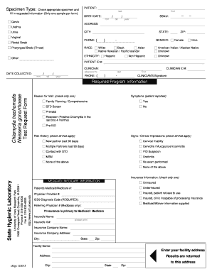 Fillable Online shl uiowa Chlamydia trachomatis Neisseria gonorrhoeae ...
