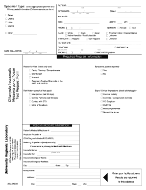 Patient Test Request Form