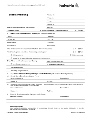 Todesfallmeldung