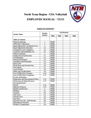 Welcome employee message - Employee Manual Multistate - Hourly - ntrvolleyball