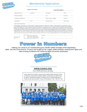 California State University Employees Union Membership Application