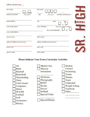 Student Information Form