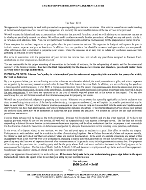 2013 Tax Organizer and Engagement Letter