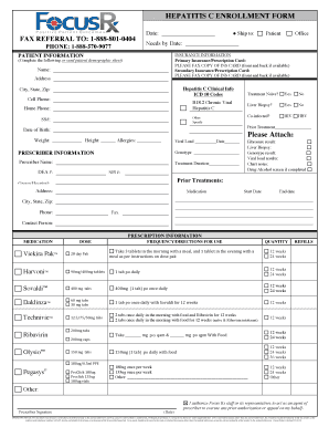 Hepatitis C Enrollment Form