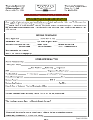Commercial Lease Application