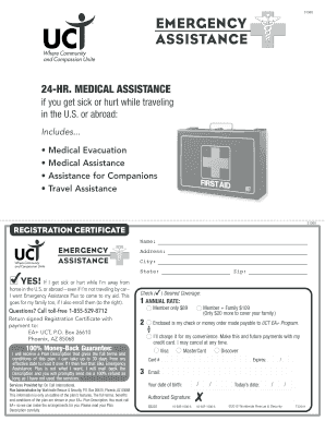 Emergency Assistance Plus Registration Certificate