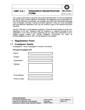 OMF 491 RESEARCH REGISTRATION FORM - stjohnorgnz - stjohn org