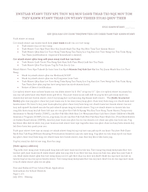 Hmong School Meals Application Form